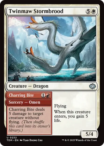 Twinmaw Stormbrood // Charring Bite, Tarkir: Dragonstorm — Magic: The Gathering card