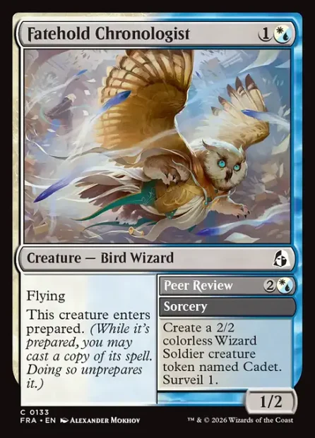Fatehold Chronologist // Peer Review, Reality Fracture — Magic: The Gathering card