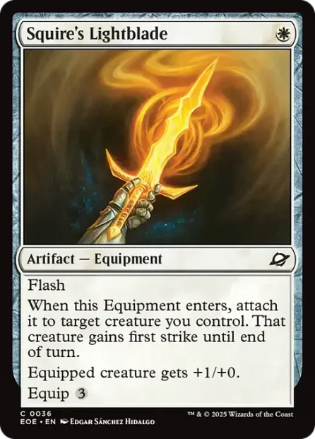 Squire's Lightblade, Edge of Eternities — Magic: The Gathering card