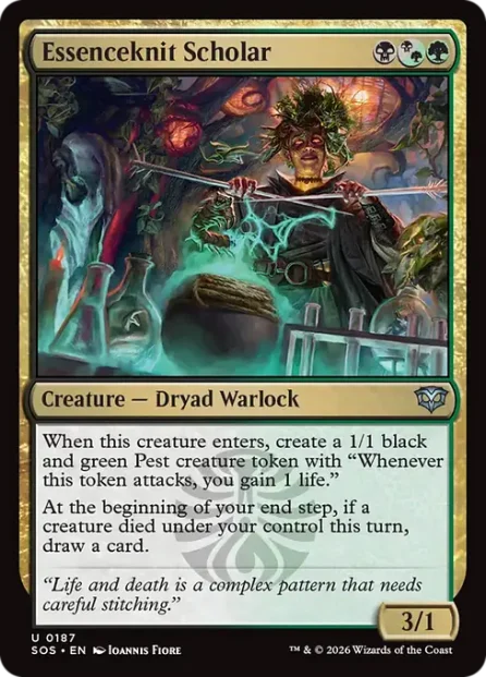 Essenceknit Scholar, Secrets of Strixhaven — Magic: The Gathering card