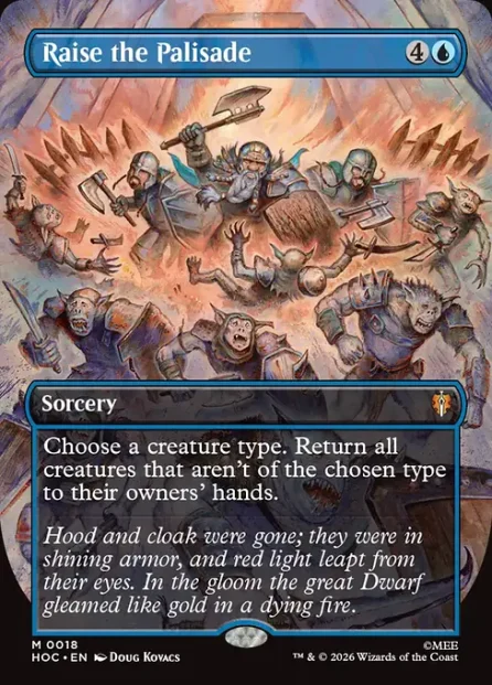 Raise the Palisade, The Hobbit Eternal — Magic: The Gathering card
