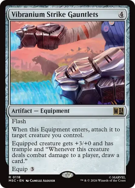 Vibranium Strike Gauntlets, Marvel Super Heroes Commander — Magic: The Gathering card