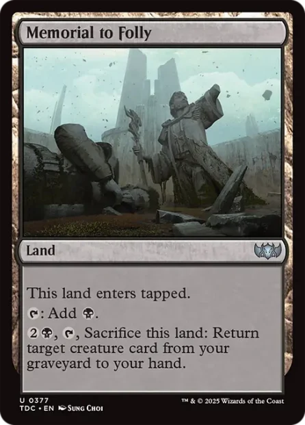 Memorial to Folly, Tarkir: Dragonstorm Commander — Magic: The Gathering card