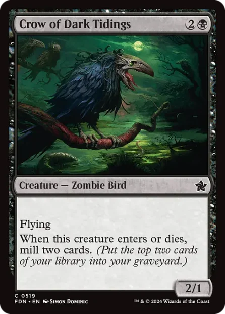 Crow of Dark Tidings, Foundations — Magic: The Gathering card