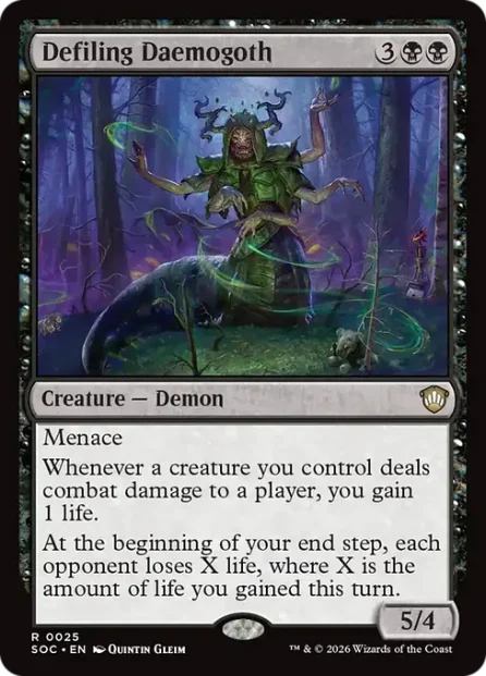 Defiling Daemogoth, Secrets of Strixhaven Commander — Magic: The Gathering card