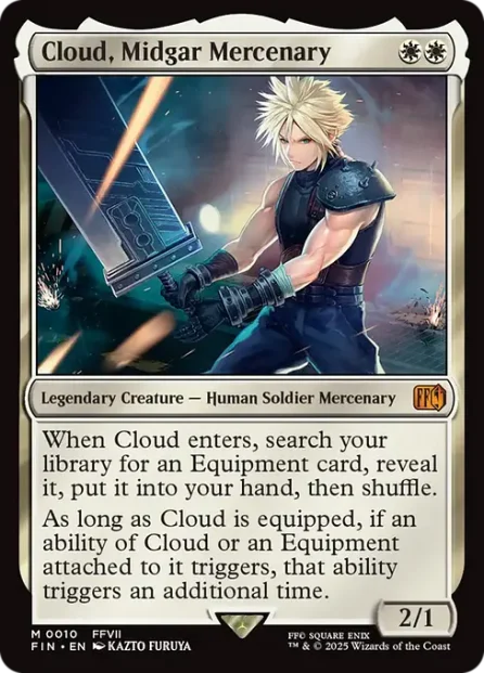Cloud, Midgar Mercenary, Final Fantasy — Magic: The Gathering card