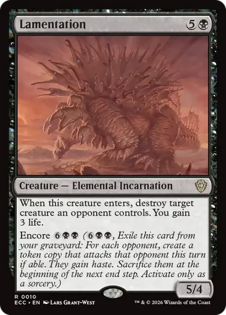 Lamentation, Lorwyn Eclipsed Commander — Magic: The Gathering card