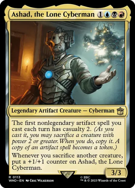 Ashad, the Lone Cyberman, Doctor Who — Magic: The Gathering card
