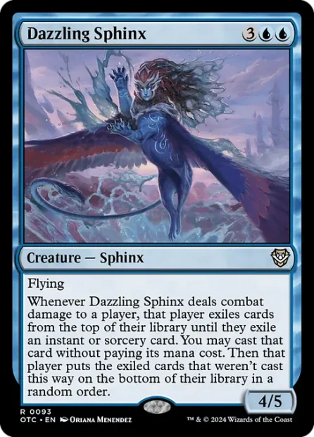 Dazzling Sphinx, Outlaws of Thunder Junction Commander — Magic: The Gathering card