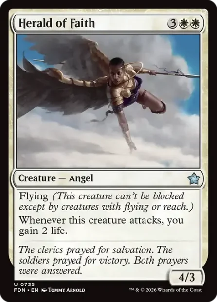 Herald of Faith, Foundations — Magic: The Gathering card
