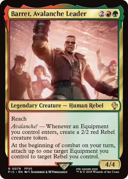 Barret, Avalanche Leader, Final Fantasy Commander — Magic: The Gathering card