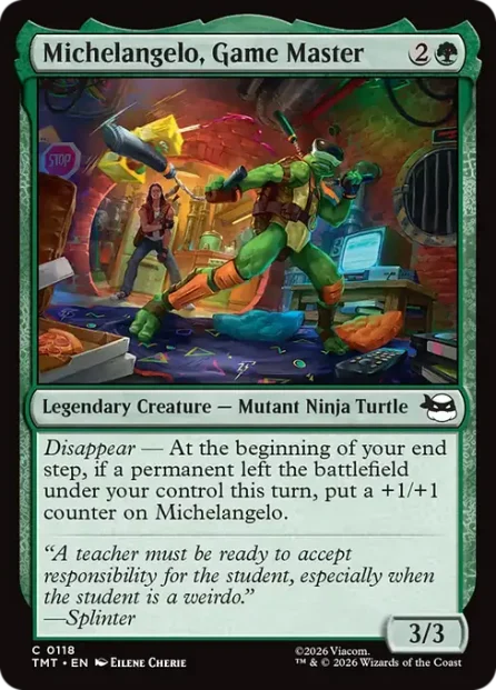 Michelangelo, Game Master, Teenage Mutant Ninja Turtles — Magic: The Gathering card