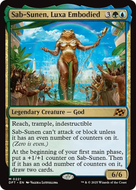 Sab-Sunen, Luxa Embodied, Aetherdrift — Magic: The Gathering card