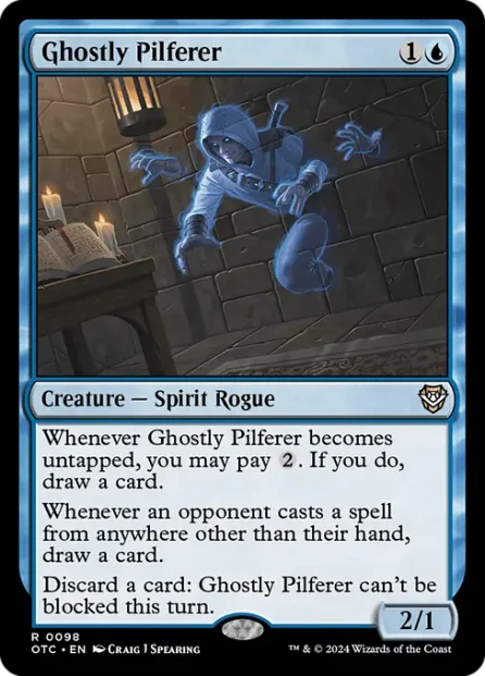 Ghostly Pilferer, Outlaws of Thunder Junction Commander — Magic: The Gathering card