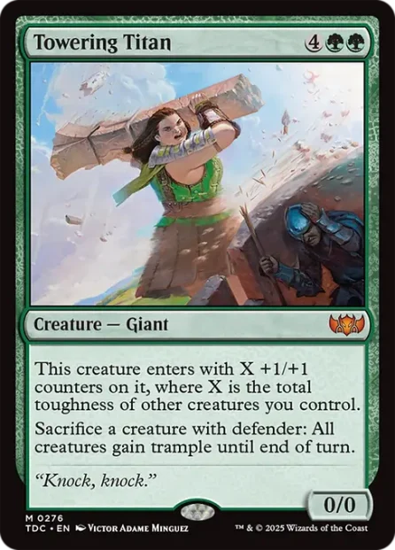 Towering Titan, Tarkir: Dragonstorm Commander — Magic: The Gathering card