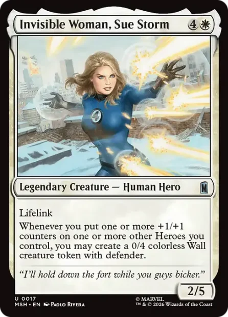 Invisible Woman, Sue Storm, Marvel Super Heroes — Magic: The Gathering card