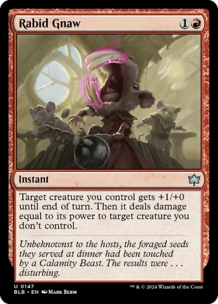 Rabid Gnaw, Bloomburrow — Magic: The Gathering card