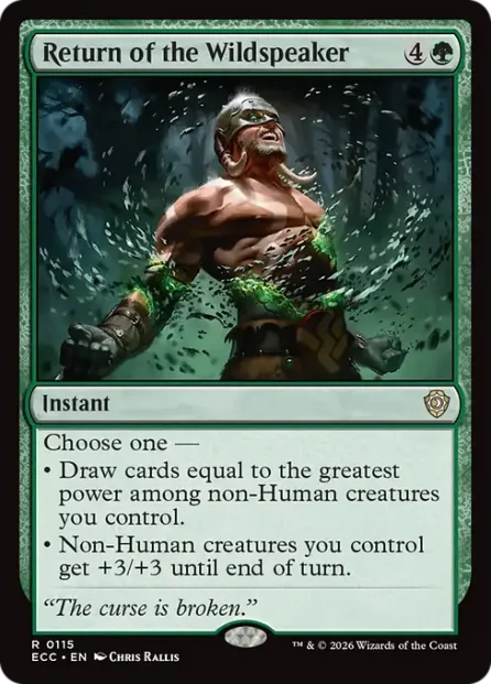 Return of the Wildspeaker, Lorwyn Eclipsed Commander — Magic: The Gathering card