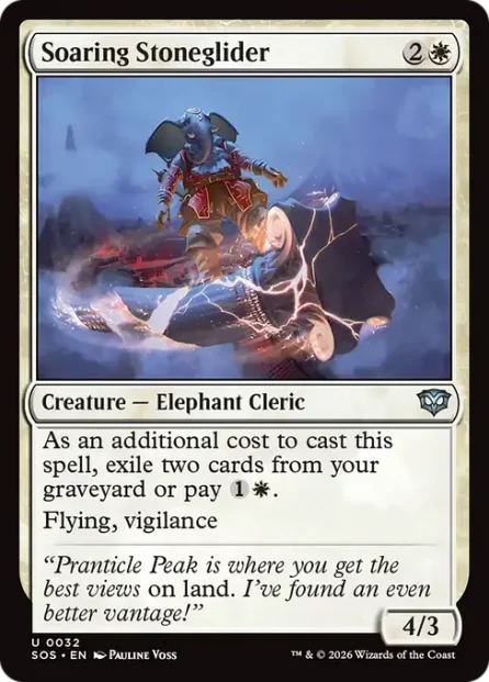Soaring Stoneglider, Secrets of Strixhaven — Magic: The Gathering card