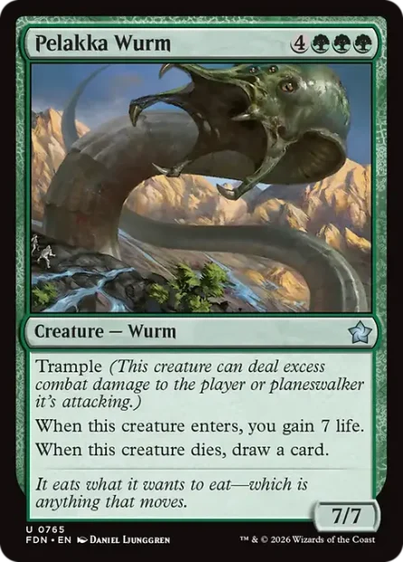 Pelakka Wurm, Foundations — Magic: The Gathering card