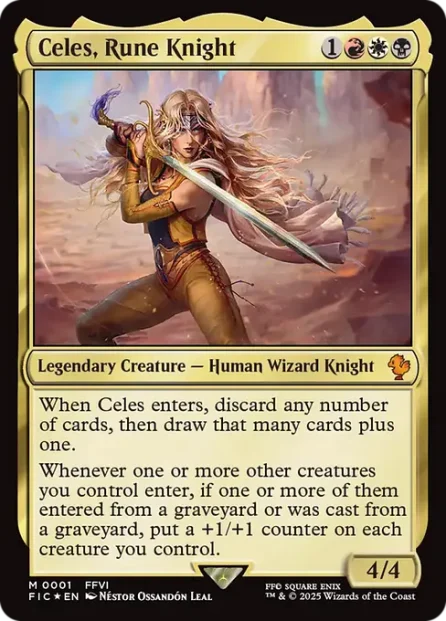 Celes, Rune Knight, Final Fantasy Commander — Magic: The Gathering card