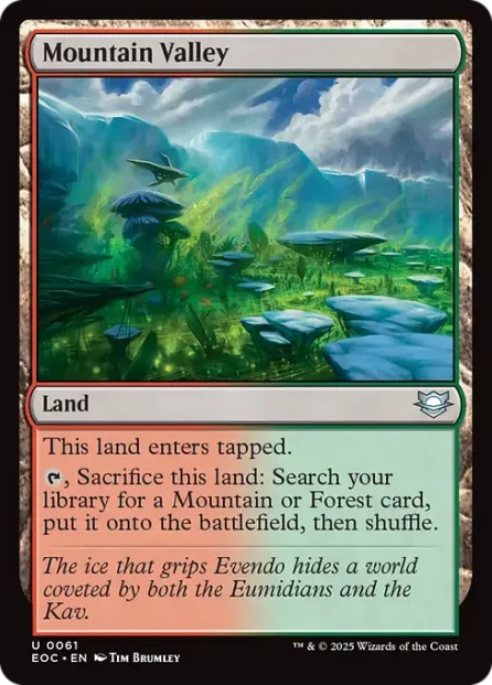 Mountain Valley, Edge of Eternities Commander — Magic: The Gathering card