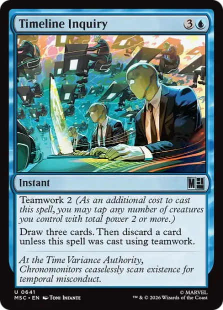 Timeline Inquiry, Marvel Super Heroes Commander — Magic: The Gathering card