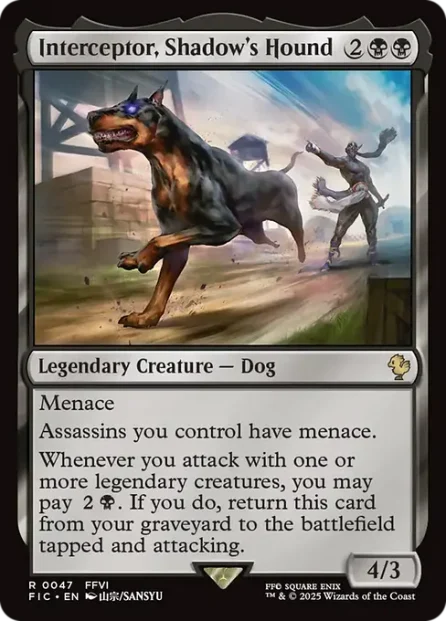 Interceptor, Shadow's Hound, Final Fantasy Commander — Magic: The Gathering card