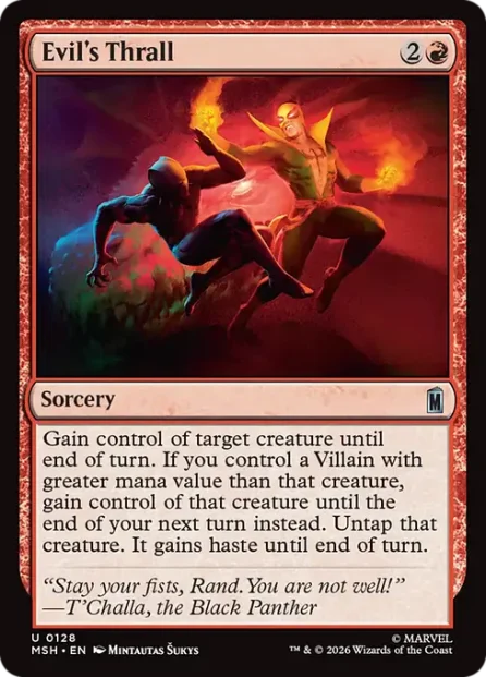 Evil's Thrall, Marvel Super Heroes — Magic: The Gathering card