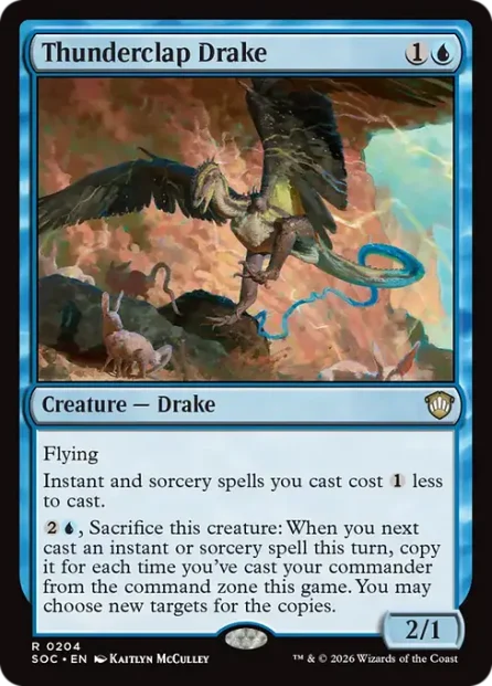 Thunderclap Drake, Secrets of Strixhaven Commander — Magic: The Gathering card