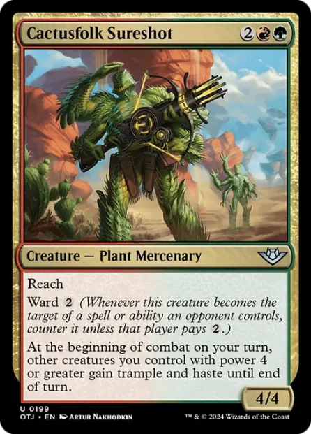 Cactusfolk Sureshot, Outlaws of Thunder Junction — Magic: The Gathering card