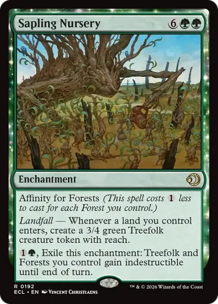 Sapling Nursery, Lorwyn Eclipsed — Magic: The Gathering card