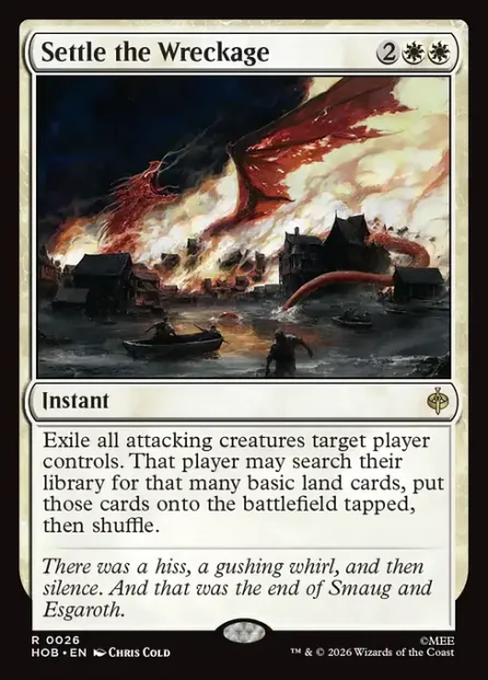 Settle the Wreckage, The Hobbit — Magic: The Gathering card