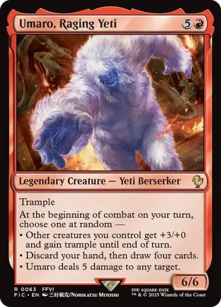 Umaro, Raging Yeti, Final Fantasy Commander — Magic: The Gathering card
