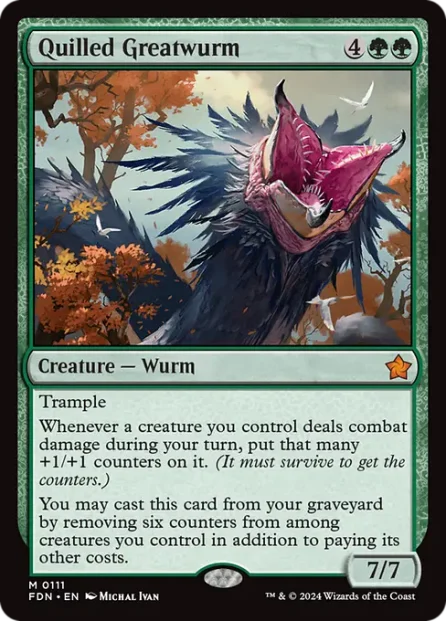 Quilled Greatwurm, Foundations — Magic: The Gathering card