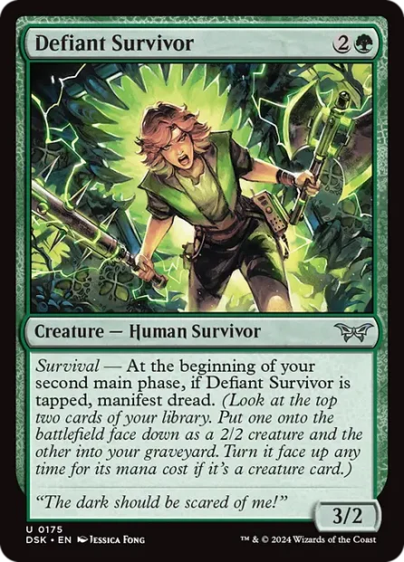 Defiant Survivor, Duskmourn: House of Horror — Magic: The Gathering card