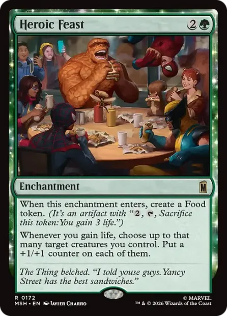 Heroic Feast, Marvel Super Heroes — Magic: The Gathering card