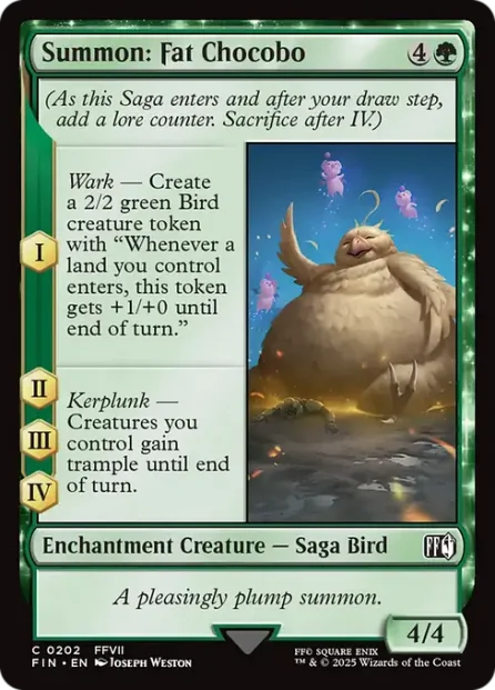Summon: Fat Chocobo, Final Fantasy — Magic: The Gathering card