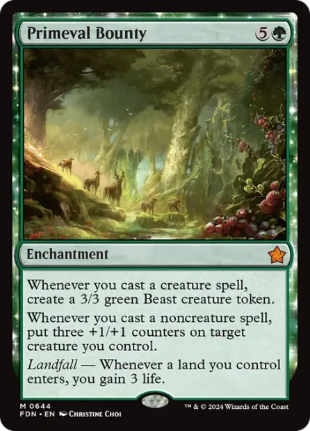 Primeval Bounty, Foundations — Magic: The Gathering card