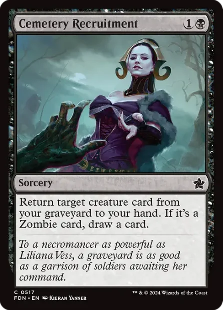 Cemetery Recruitment, Foundations — Magic: The Gathering card