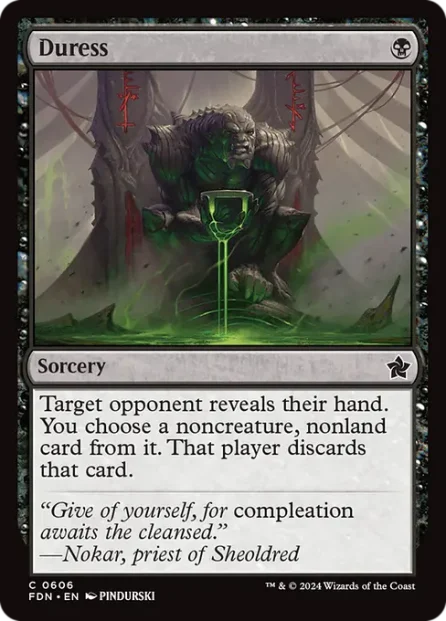 Duress, Foundations — Magic: The Gathering card