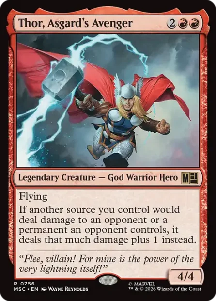 Thor, Asgard's Avenger, Marvel Super Heroes Commander — Magic: The Gathering card