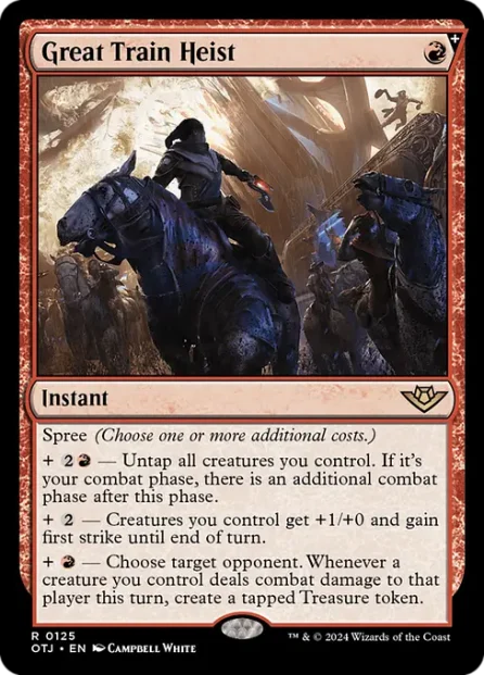 Great Train Heist, Outlaws of Thunder Junction — Magic: The Gathering card