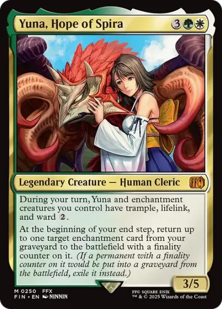 Yuna, Hope of Spira, Final Fantasy — Magic: The Gathering card