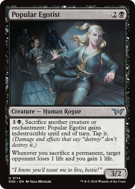 Popular Egotist, Duskmourn: House of Horror — Magic: The Gathering card