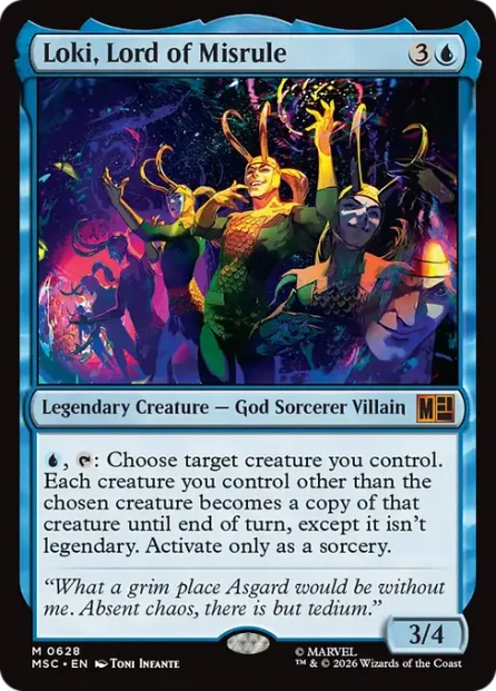 Loki, Lord of Misrule, Marvel Super Heroes Commander — Magic: The Gathering card
