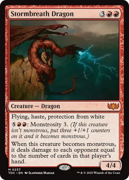 Stormbreath Dragon, Tarkir: Dragonstorm Commander — Magic: The Gathering card
