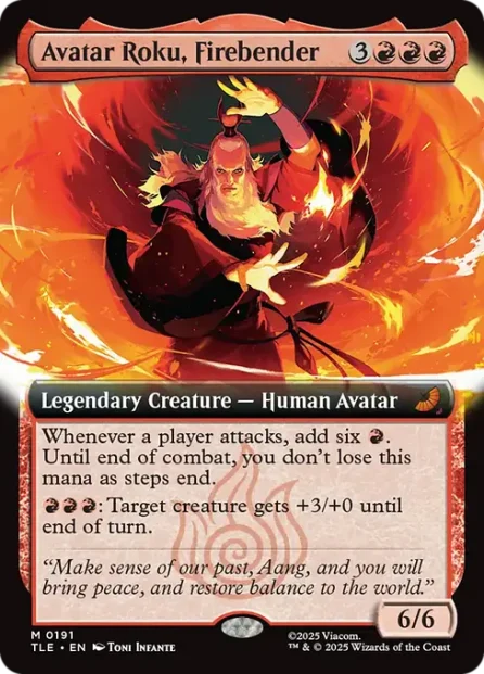 Avatar Roku, Firebender, Avatar: The Last Airbender Eternal, foil — Magic: The Gathering card