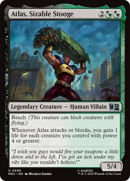 Atlas, Sizable Stooge, Marvel Super Heroes Commander — Magic: The Gathering card