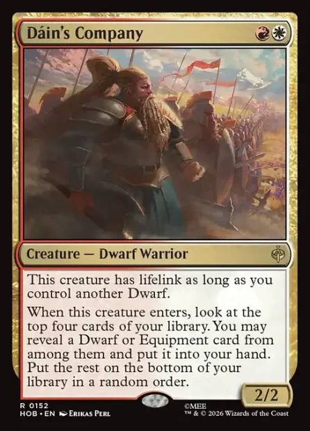 Dáin's Company, The Hobbit — Magic: The Gathering card
